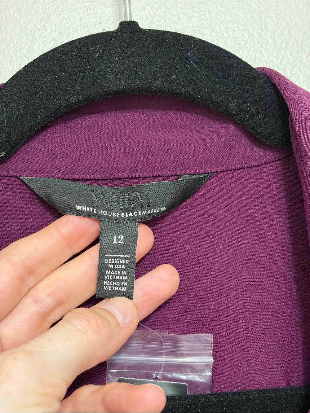 NEW WHBM Long Sleeve Tie Neck Godet Mini Dress in Rich Plum Purple - Size 12 - Picture 5 of 10